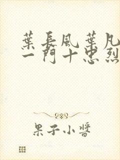 叶长风叶凡小说一门十忠烈