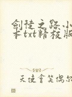 剑徒之路小说全本txt精校版