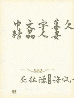 中文字幕久久久精品人妻