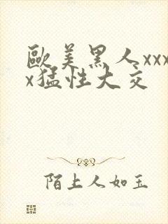 欧美黑人xxxx猛性大交