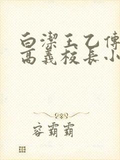 白洁王乙传说洁高义校长小说封面