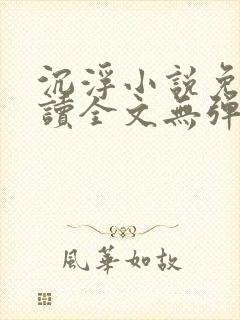 沉浮小说免费阅读全文无弹窗