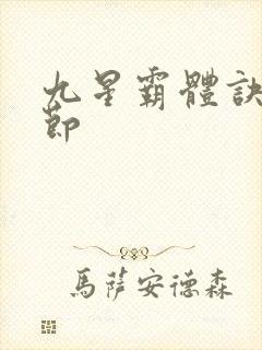 九星霸体诀新章节封面