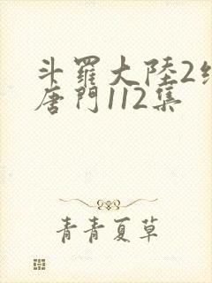斗罗大陆2绝世唐门112集封面