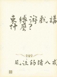 束缚游戏讲的是什么?