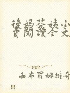 后妈芬姨小说免费阅读全文最新章节