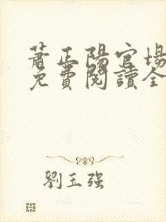 萧正阳官场小说免费阅读全文