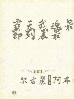 霸天武魂最新章节列表最