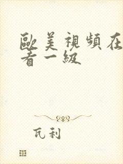 欧美视频在线观看一级