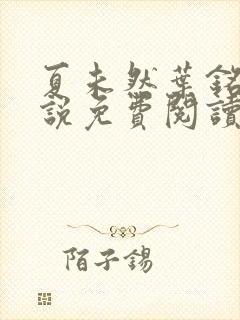 夏未然叶铭恩小说免费阅读最新章节封面