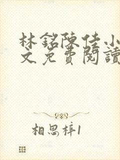 林铭陈佳小说全文免费阅读