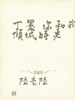 丁墨 你和我的倾城时光