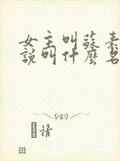女主叫苏素的小说叫什么名字