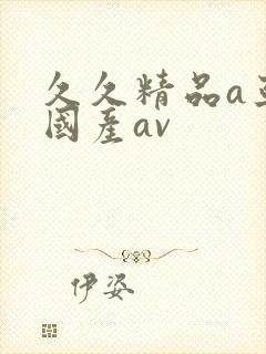 久久精品a亚洲国产av