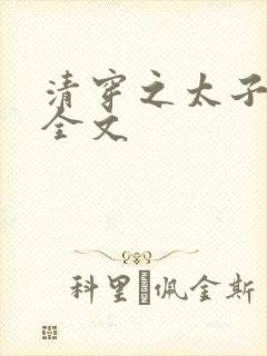 清穿之太子娇妃全文