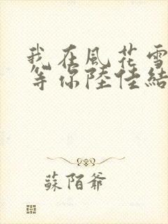 我在风花雪月里等你陆佳结局封面