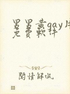 男男黄gay片免费软件
