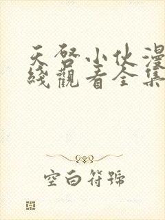 天启小伙漫画在线观看全集封面