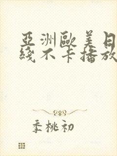 亚洲欧美日韩在线不卡播放