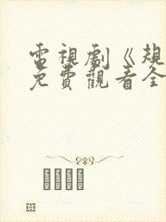 电视剧《规矩》免费观看全集高清