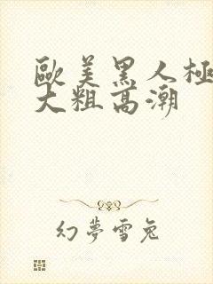 欧美黑人极品超大粗高潮