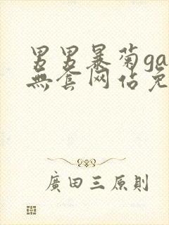 男男暴菊gay无套网站免