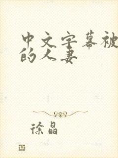 中文字幕被玩弄的人妻封面