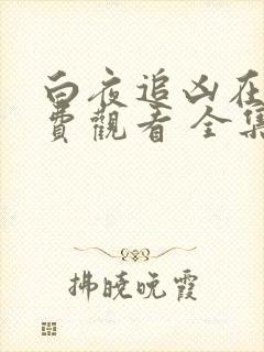 白夜追凶在线免费观看 全集