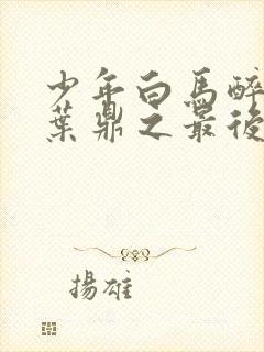 少年白马醉春风叶鼎之最后结局封面