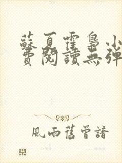 苏夏霍枭小说免费阅读无弹窗正版