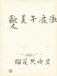 欧美午夜激情成人