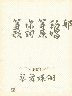 等你等的那么久歌词原唱