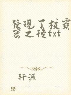 发现了校霸的秘密之后txt