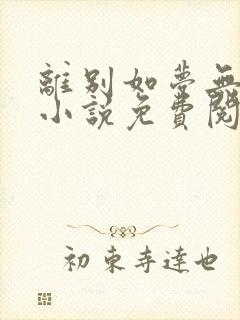 离别如梦无归期小说免费阅读