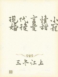 现代言情小说先婚后爱甜宠
