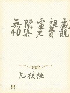 无间电视剧全集40集免费观看