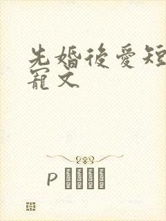先婚后爱短篇甜宠文
