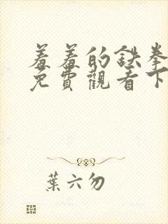 羞羞的铁拳漫画免费观看下拉式漫画版