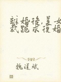 离婚后,美女总裁跪求复婚阅读全