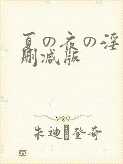 夏の夜の淫梦无删减版封面