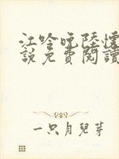 江吟晚陆怀瑾小说免费阅读最新章节