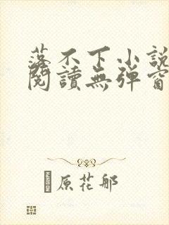 落不下小说免费阅读无弹窗