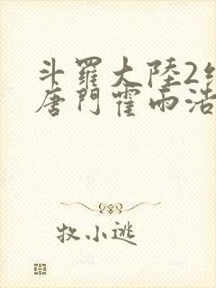 斗罗大陆2绝世唐门霍雨浩与王冬儿封面