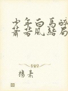 少年白马醉春风萧若风结局封面