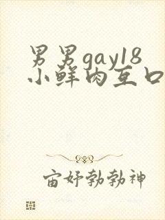 男男gay18小鲜肉互口