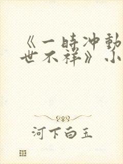 《一时冲动,七世不祥》小说