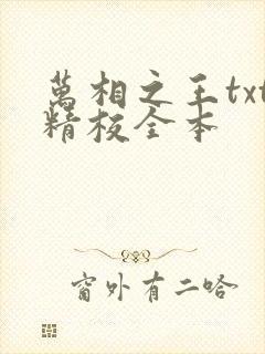 万相之王txt精校全本