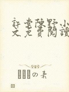 许棠陈野小说全文免费阅读
