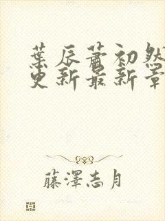 叶辰萧初然刚刚更新最新章节阅读