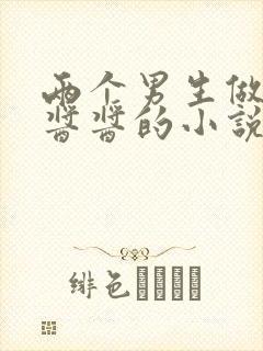 两个男生做酿酿酱酱的小说